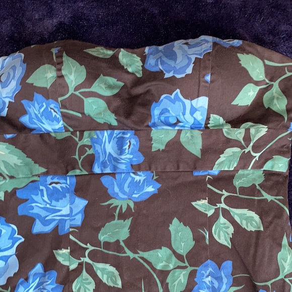 Strapless printed Mini Dress - Picture 4 of 5